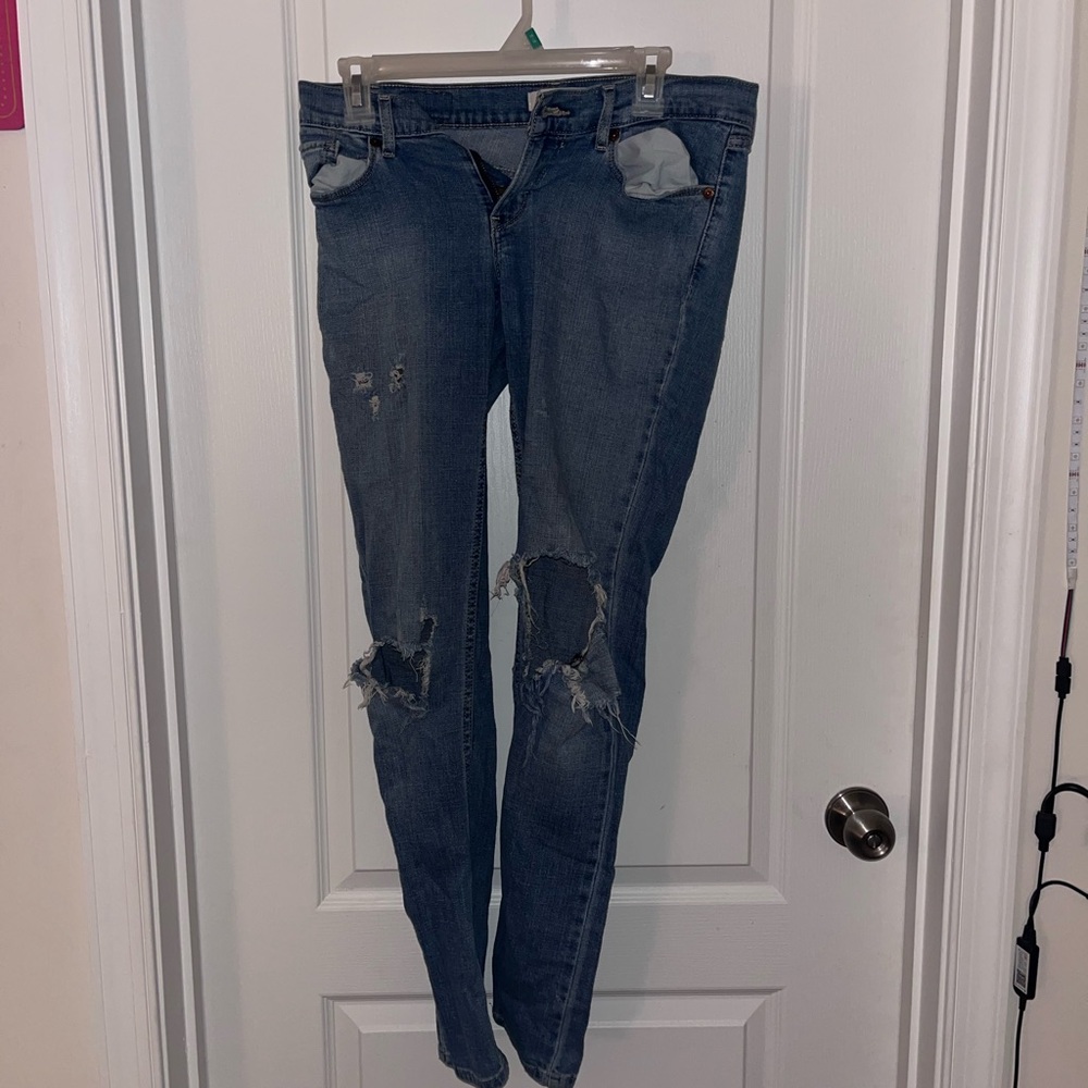 Distressed Blue Women's Jeans